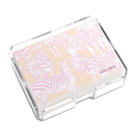 Screened Pink and Orange Zebra 4x3 Post-it® Notes